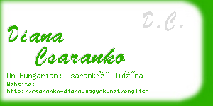 diana csaranko business card